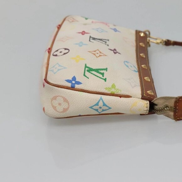 LOUIS VUITTON Multicolor Pochette Accessoires Pouch White M92649 Auth 120819 - Picture 5 of 16